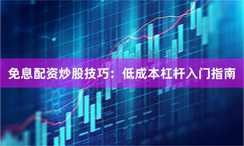 免息配资炒股技巧：低成本杠杆入门指南
